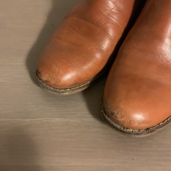Cole Haan Cognac Leather Stack Heeled Booties - Women’s Size 6.5 - Picture 8 of 8